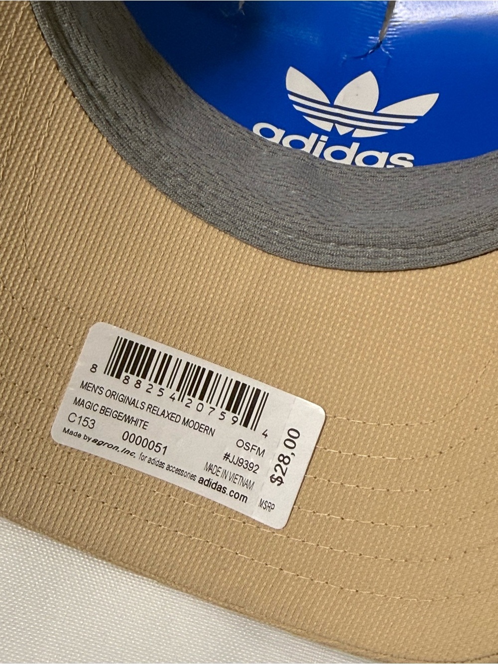 adidas Trefoil Cap in Beige - Picture 3 of 3
